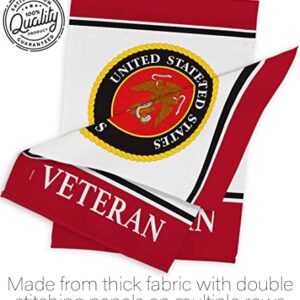 USA Decoration Marine Corps Veteran Garden Flag Armed Forces USMC Semper Fi United State American Military Retire Official House Decoration Banner Small Yard Gift Double-Sided, 13"x 18.5", Made In USA