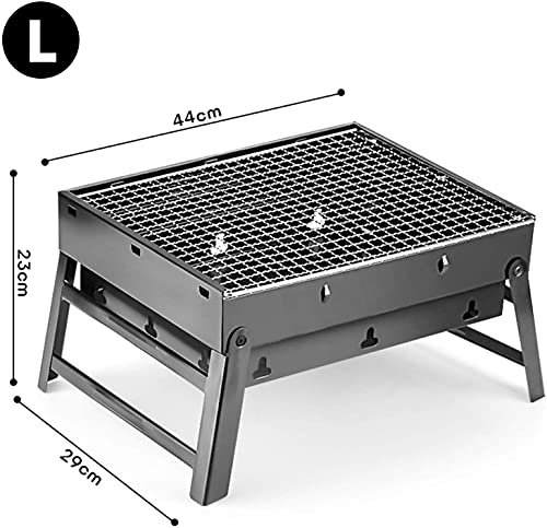 Portable Folding Charcoal Barbecue Grill Outdoor BBQ Utensil Stainless Steel BBQ for Garden Picnic Terrace Camping Travel,S