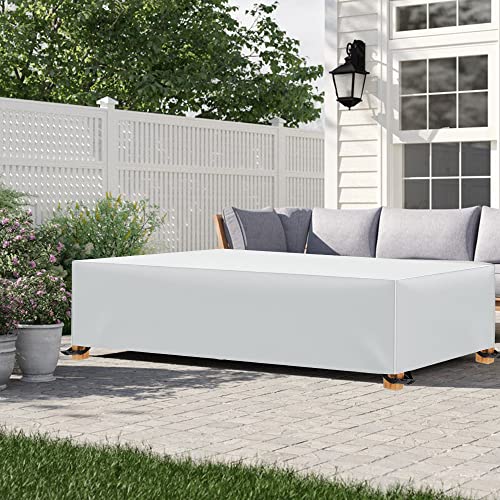 Patio Furniture Covers Waterproof Outdoor 600D Oxford Fabric Patio Table Covers Rectangle Couch Cover Weatherproof Furniture Covering for Deck Lawn and Backyard 60"L x 52"W x 28"H//150x130x70cm