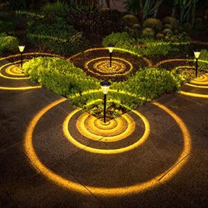 mixxar solar led pathway lights, waterproof solar powered outdoor lights,decorative warm/color changing lights,solar landscape lights for fence/patio/garden/backyard/porch/walkway/lawn(6 pack)