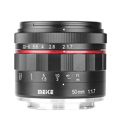 Meike 50mm F1.7 Full Frame Large Aperture Manual Focus Lens Compatible with Sony FE E Mount Mirrorless Cameras A7RIII A7III A7RIV A7IV A7 A9 A7C NEX 3 A9II A7II A6400 A6100 A6300 A6500 A6600 A7SIII