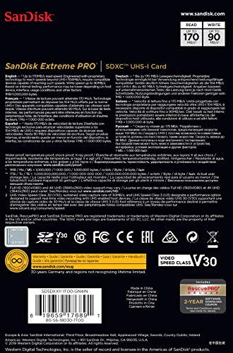 SanDisk 1TB Extreme PRO SDXC UHS-I Card - C10, U3, V30, 4K UHD, SD Card - SDSDXXY-1T00-GN4IN