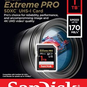 SanDisk 1TB Extreme PRO SDXC UHS-I Card - C10, U3, V30, 4K UHD, SD Card - SDSDXXY-1T00-GN4IN