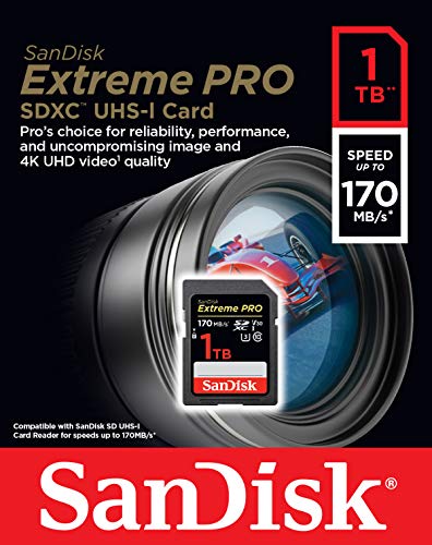 SanDisk 1TB Extreme PRO SDXC UHS-I Card - C10, U3, V30, 4K UHD, SD Card - SDSDXXY-1T00-GN4IN