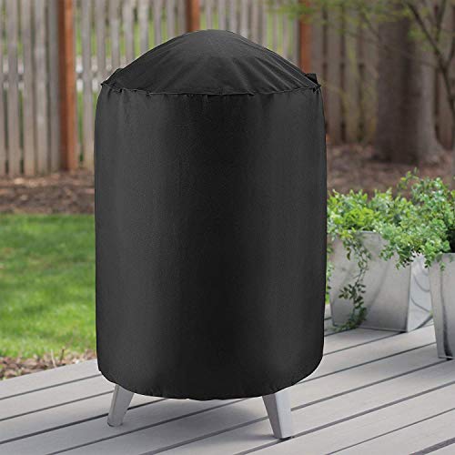 Unicook Smoker Cover 30 Inch, Heavy Duty Waterproof Charcoal Kettle Grill Cover, Fade Resistant Barrel Cover, Fits Weber Char-Griller Akorn Kamado and More Grills, Round Smoker Cover 30" Dia x 36" H