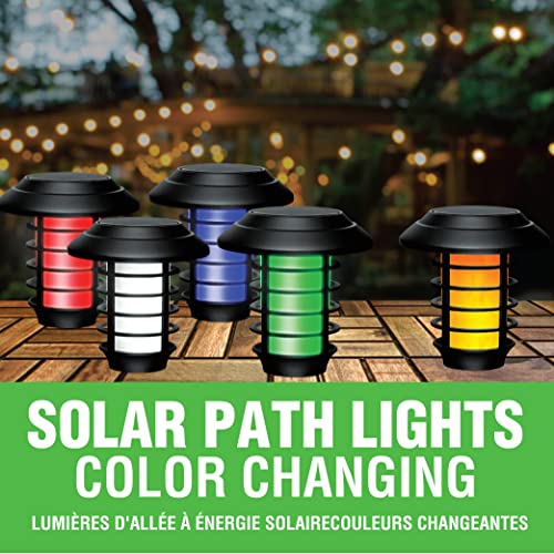 Bell+Howell Solar Pathway Lights Color Changing LED Solar Lights Outdoor, IP67 Waterproof Solar Path Lights, Solar Powered Garden Lights for Walkway, Yard, Backyard, Lawn or Landscape - 8 Packs