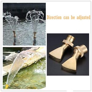 Hicello 1" Brass DN25 Fan Shaped Fountain Nozzle Flat Duck-Bill Fountain Head Sprinkler Spray Head for Garden Pond, Amusement Park, Museum, Library