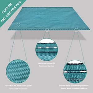 Alion Home 35% Sunblock DIY Shade Cloth - Garden Netting - Mesh Sun Shade Cover for Garden Patio Plants - Green (6' x 12')