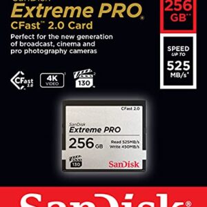 SanDisk 256GB Extreme PRO CFast 2.0 Memory Card - SDCFSP-256G-G46D