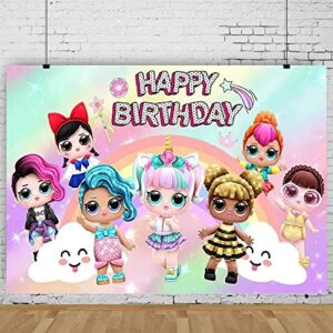 Baby L0l Family Backdrops Kids Happy Birthday Party Custom Banner Decoration Photography Background for Photo Studio Newborn Baby Shower Birthday Party Supplies Banner