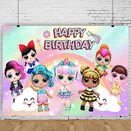 Baby L0l Family Backdrops Kids Happy Birthday Party Custom Banner Decoration Photography Background for Photo Studio Newborn Baby Shower Birthday Party Supplies Banner