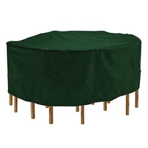 outdoor furniture covers waterproof table 83x35in, patio furniture cover round table, outdoor furniture covers for winter, all weather, windproof, green,black