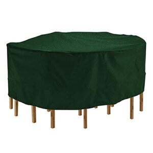 Outdoor Furniture Covers Waterproof Table 83x35in, Patio Furniture Cover Round Table, Outdoor Furniture Covers for Winter, All Weather, Windproof, Green,Black