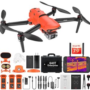 Autel Robotics EVO II Dual 640T Enterprise Bundle, 640*512@30fps Thermal Imaging Sensor＆8K Visual Camera, 10+ Multiple Temperature Measurement Modes, 720° No Blind Spot, 42Mins Flight Time, ADS-B Receiver&Data Encryption, F-ree Thermal Analysis Tool, 1-1