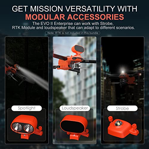 Autel Robotics EVO II Dual 640T Enterprise Bundle, 640*512@30fps Thermal Imaging Sensor＆8K Visual Camera, 10+ Multiple Temperature Measurement Modes, 720° No Blind Spot, 42Mins Flight Time, ADS-B Receiver&Data Encryption, F-ree Thermal Analysis Tool, 1-1