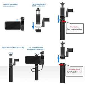 Smatree Portable Osmo Pocket 2 PowerStick(Power Bank) Compatible for DJI Osmo Pocket 2 & DJI Osmo Pocket, Handheld Smartphone Holder Mount Bracket for Osmo Pocket Camera