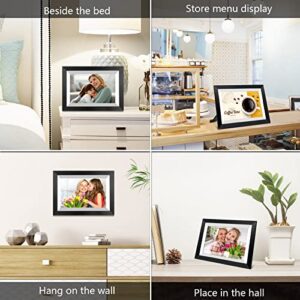 FRAMEO 10.1 Inch Smart WiFi Digital Photo Frame 1280x800 IPS LCD Touch Screen, Auto-Rotate Portrait and Landscape, Built in 16GB Memory, Share Moments Instantly via Frameo App from Anywhere