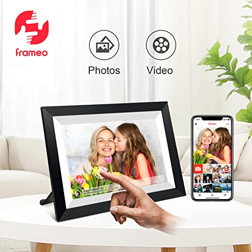 FRAMEO 10.1 Inch Smart WiFi Digital Photo Frame 1280x800 IPS LCD Touch Screen, Auto-Rotate Portrait and Landscape, Built in 16GB Memory, Share Moments Instantly via Frameo App from Anywhere