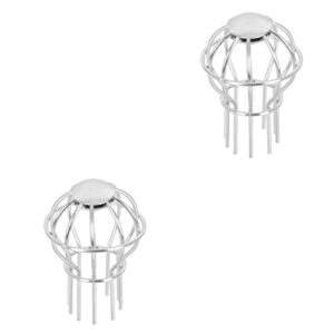 alipis 2 pcs basket hair plugs anti outdoor cleaning leaves grate catcher cover other balcony floor for backyard garden guard stainless strainer seeds cap stopper tools round anti-