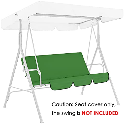 Yuehuam Patio Swing Cushion Cover Replacement for 3 Seaters Courtyard Garden Swing Seat Cover Replacement 3-Seat Cover Waterproof Protection Cover 59x20x3.9Inch (Swing Not Included)