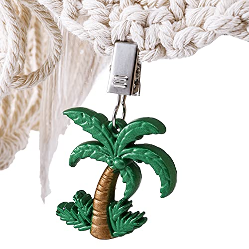 ZOOFOX Set of 8 Table Cloth Weight, Table Cloth Holder with Clip Hanger, Vintage Table Cloth Cover Pendants for Home, Garden, Party, Wedding, Picnic and Camping ( Coconut Palm )