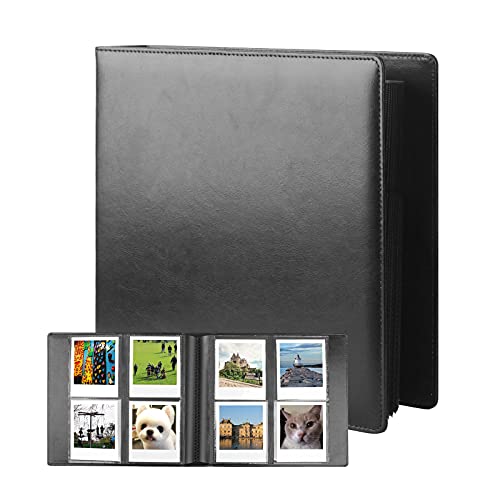 192 Pockets Photo Album for Fujifilm Instax Wide 300 Camera, Polaroid 600 i-Type Film Album, Extra Large Picture Albums for Polaroid Now OneStep2 OneStep+ Instant Camera, POP Lab Print Camera (black)