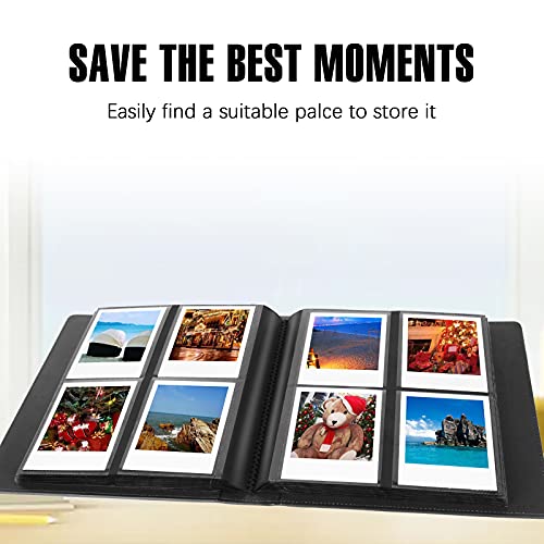 192 Pockets Photo Album for Fujifilm Instax Wide 300 Camera, Polaroid 600 i-Type Film Album, Extra Large Picture Albums for Polaroid Now OneStep2 OneStep+ Instant Camera, POP Lab Print Camera (black)