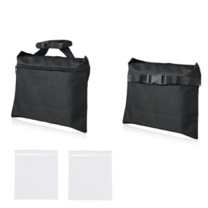 2 packs sandbags, heavy duty sand bags, sand bags heavy duty with zipper and buckle straps for support light stand