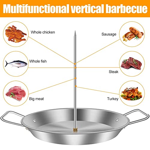 Diamondo Stainless Steel Barbecue Stand Grilling Rack BBQ Tools Vertical Skewer Grill for Garden Camping Barbecue Grilling Rack