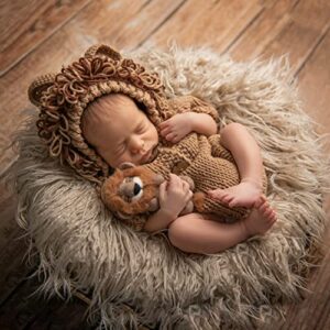 M&G House Newborn Photography Props Lion Costume Baby Photo Shoot Accessories Fits 0-2 Months(Lion Outfit)