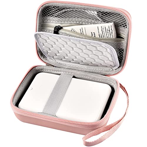 Case Compatible with Canon for Ivy/for Ivy 2 Mobile Mini CLIQ CLIQ+ CLIQ2 CLIQ+2 Instant Camera Printer, Wireless Bluetooth Portable Smartphone Printer, Mesh Pocket fits Paper & Cable, Rose Gold