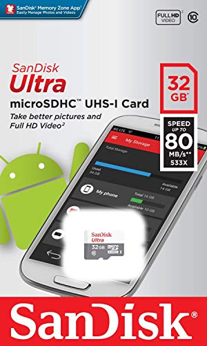 Sandisk 32GB 32G Micro SDHC Ultra (10 Pack) MicroSD TF Flash Memory Card High Speed Class 10 SDSQUNB-0032G-GN3MN with Everything But Stromboli Memory Card Reader