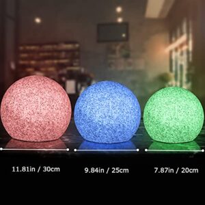 ZKI Solar Big Ball Light, Courtyard Solar Lights Decoration, High-end, Luxurious Atmosphere, Marble Pattern, Suitable for Gardens, Courtyards, Patio, Swimming Pools Side. (Diameter 7.8 INCH)