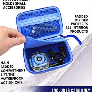 CASEMATIX Camera Travel Case Compatible with PROGRACE, Ourlife, Dragon Touch and More Waterproof Toy Camera Video Recorders - Case for Toy Action Camera and Accessories