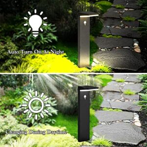 BRIMMEL Solar Light Outdoor, Super Bright 600 Lumen LED Landscape Lamp, Motion Sensor Dusk-to-Dawn Auto ON/OFF Cast Aluminum Waterproof Cordless Garden Light for Pathway Driveway 20", 3000k Warm White