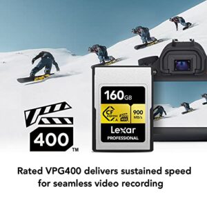 Lexar Professional 80GB CFexpress Type A Gold Series Memory Card, Up to 900MB/s Read, Cinema-Quality 8K Video, Rated VPG 400 (LCAGOLD080G-RNENG)