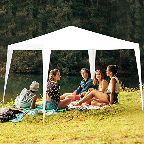 LUARANE 10’ x 10’ Canopy Gazebo, Outdoor Patio Pavilion Screen Shelter Pop Up Shelter with 4 Removable Sidewalls and Clear Windows, Wedding Party Event Tent for Garden, Lawn