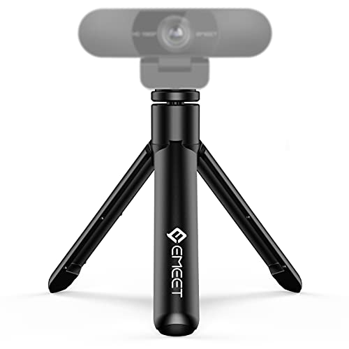 Webcam Tripod, EMEET Professional Webcam Mini Tripod, Portable & Lightweight, Adjustable Height from 5.7-12.2 in, Stable Use, Universal Compatible for Most Webcams/Phones/GoPros/Mirrorless Cameras