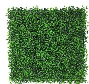 artificial boxwood hedge, privacy hedge screen, uv protected faux greenery mats, boxwood wall, suitable for both outdoor or indoor, garden, backyard and home décor, 20 x 20 inch (96 piece)