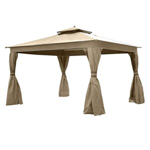 garden winds replacement canopy for the allen roth finial gazebo – standard 350 – beige