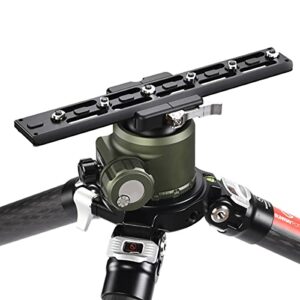 MLOK Arca Rail Tripod Mount Adapter, for Rifle Tripod Ballhead Quick Release Plate,Compatiable RRS Dovetail, 6 M-LOK Slot Interface