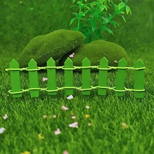 4pcs Mini Fence for Fairy Garden, 35.5 inch Wood Miniature Picket Fence Border Decoration for DIY Bonsai, Succulents, Plant Pots, Dollhouse Yard, Miniature Village Garden Ornament 4 Colors