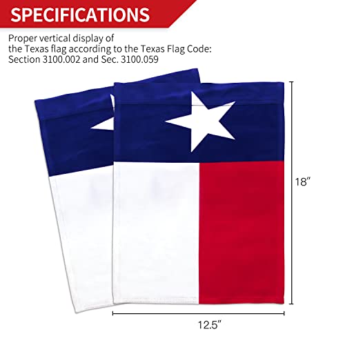 ANLEY Double Sided Premium Garden Flag, Texas State The Lone Star State US Patriotic Garden Flags for Home Decor - Weather Proof & Double Stitched Yard Flags - 18 x 12.5 Inch