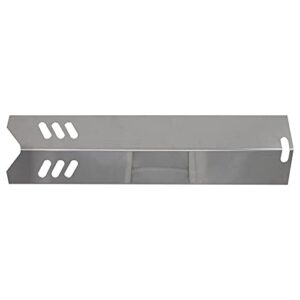 bbq grill heat shield plate tent replacement parts for better homes & gardens grill bh14-101-099-06 – compatible barbeque stainless steel flame tamer, flavorizer bar, vaporizer bar, burner cover 15″