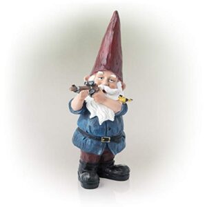 alpine corporation gds126 alpine hunting garden gnome-12 tall-multicolor hunting gnome statue, hunting