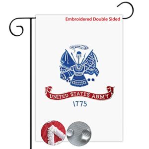 us embroidered army garden flag double sided 12×18 inch american army yard lawn garden flags banner heavy duty vivid color waterproof