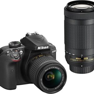 Nikon D3400 DSLR Camera with AF-P DX NIKKOR 18-55mm f/3.5-5.6G VR and AF-P DX NIKKOR 70-300mm f/4.5-6.3G ED