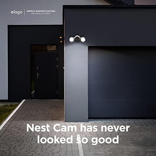 elago Silicone Cover Compatible with Google Nest Cam Outdoor or Indoor (Battery) - Magnetic Mount Cover Included, All Weather Protection, Easy Installation [Dark Brown]