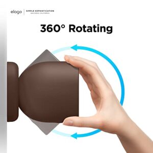 elago Silicone Cover Compatible with Google Nest Cam Outdoor or Indoor (Battery) - Magnetic Mount Cover Included, All Weather Protection, Easy Installation [Dark Brown]