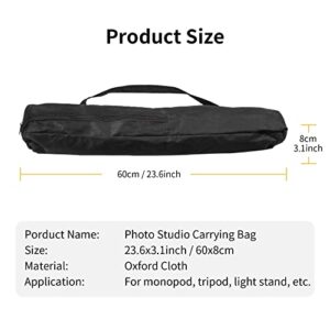 Meking 23.6in Carrying Case Bag with Strap for Light Stand Tripod Monopod Photography Photo Studio